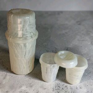 Art Deco Cocktail Shaker, Rochow Swirl Mixer, MixerW/Lid&2 Ind.Cups And Lid,read